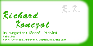 richard konczol business card